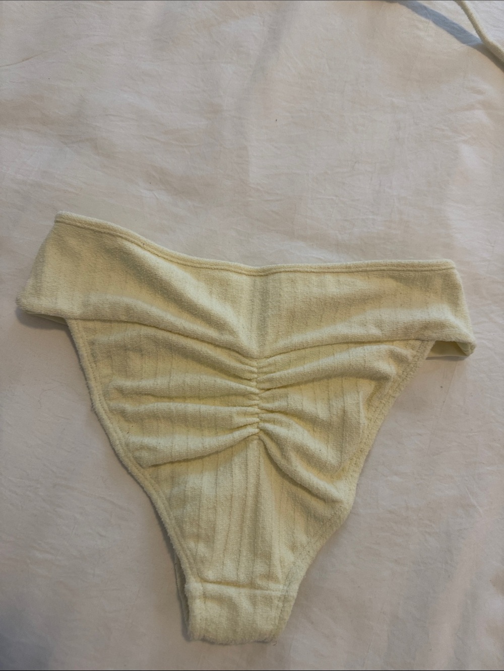 Montce Cream Ribbed Triangle Bikini Set - Picture 4 of 5